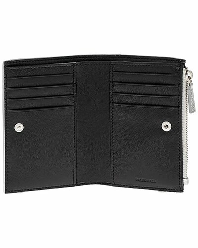 Balenciaga Cash Folded Vertical Leather Card Holder Women 3 Balenciaga Cash Folded Vertical Leather Card Holder Women - Image 3