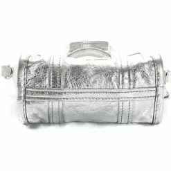 Balenciaga Silver Leather XS Bazaar Shopper (Authentic Pre-Owned) Women -Makeups Sales Shop 1111202868 RLLD 3