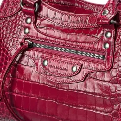 Balenciaga Small Croc-Embossed Leather Shoulder Bag Women 7 Balenciaga Small Croc-Embossed Leather Shoulder Bag Women -Makeups Sales Shop 1111278699 RLLD 3