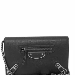 Balenciaga Black Leather Motocross Crossbody (Authentic Pre-Owned) Women