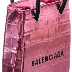 Balenciaga Croc-Embossed Leather Phone Holder Women 7 Balenciaga Croc-Embossed Leather Phone Holder Women -Makeups Sales Shop 1111367918 RLLD 3