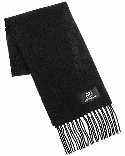 Balenciaga Fringe Wool-Blend Scarf Women 2 Balenciaga Fringe Wool-Blend Scarf Women - Image 2