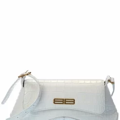 Balenciaga XX Small Croc-Embossed Leather Flap Bag Women