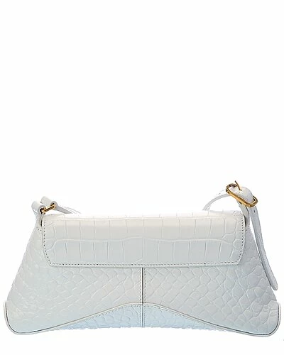 Balenciaga XX Small Croc-Embossed Leather Flap Bag Women 2 Balenciaga XX Small Croc-Embossed Leather Flap Bag Women - Image 2