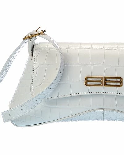 Balenciaga XX Small Croc-Embossed Leather Flap Bag Women 3 Balenciaga XX Small Croc-Embossed Leather Flap Bag Women - Image 3