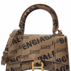 Default 14 Balenciaga Hourglass XS Coated Canvas Shoulder Bag Women