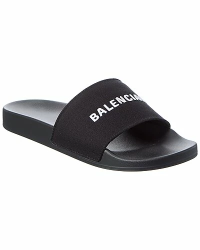 Balenciaga BB Canvas Pool Slide Men 1 Balenciaga BB Canvas Pool Slide Men