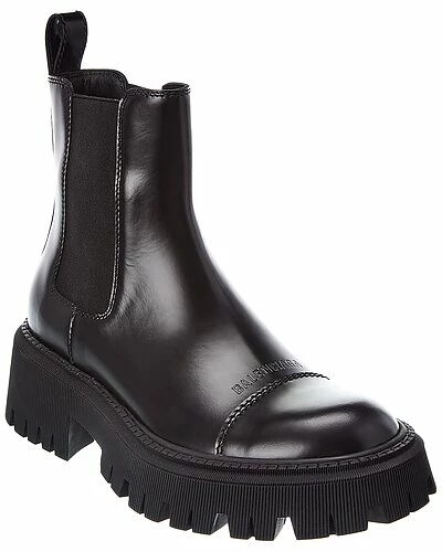 Balenciaga Tractor Leather Bootie Women 1 Balenciaga Tractor Leather Bootie Women