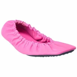 Balenciaga Tug Leather Ballerina Flat Women
