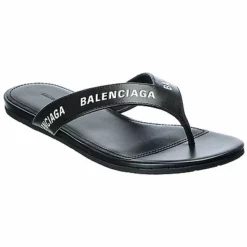 Balenciaga Logo Leather Sandal Women