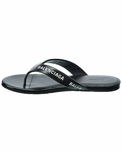 Balenciaga Logo Leather Sandal Women 2 Balenciaga Logo Leather Sandal Women - Image 2