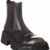 Balenciaga Tractor Leather Bootie Women