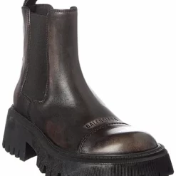 Balenciaga Tractor Leather Bootie Women