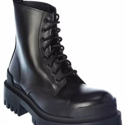 Balenciaga Strike Leather Boot Women