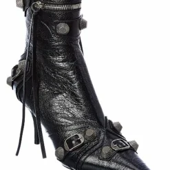 Balenciaga Cagole Leather Bootie Women