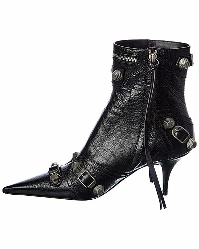 Balenciaga Cagole Leather Bootie Women 2 Balenciaga Cagole Leather Bootie Women - Image 2