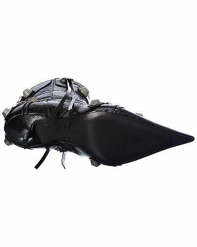Balenciaga Cagole Leather Bootie Women 4 Balenciaga Cagole Leather Bootie Women - Image 4