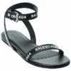 Balenciaga Round Leather Sandal Women Black