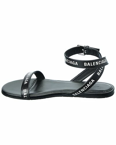 Balenciaga Round Leather Sandal Women Black 2 Balenciaga Round Leather Sandal Women Black - Image 2