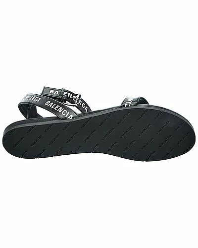 Balenciaga Round Leather Sandal Women Black 4 Balenciaga Round Leather Sandal Women Black - Image 4
